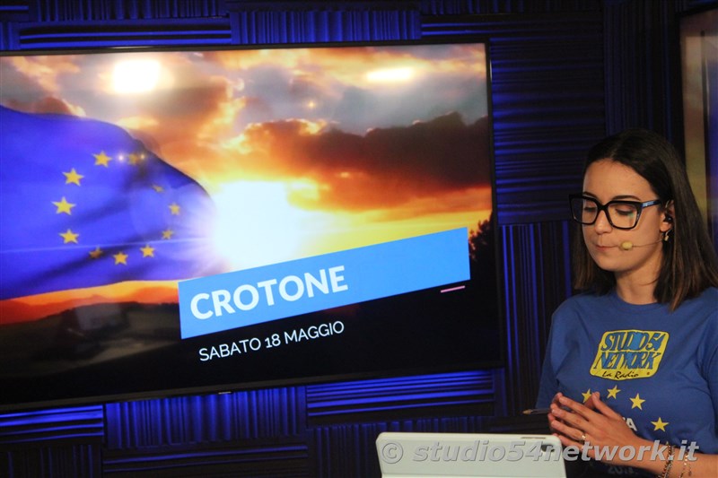 Da Crotone riparte il tour calabrese dedicato alla Festa dell'Europa, con Studio54network