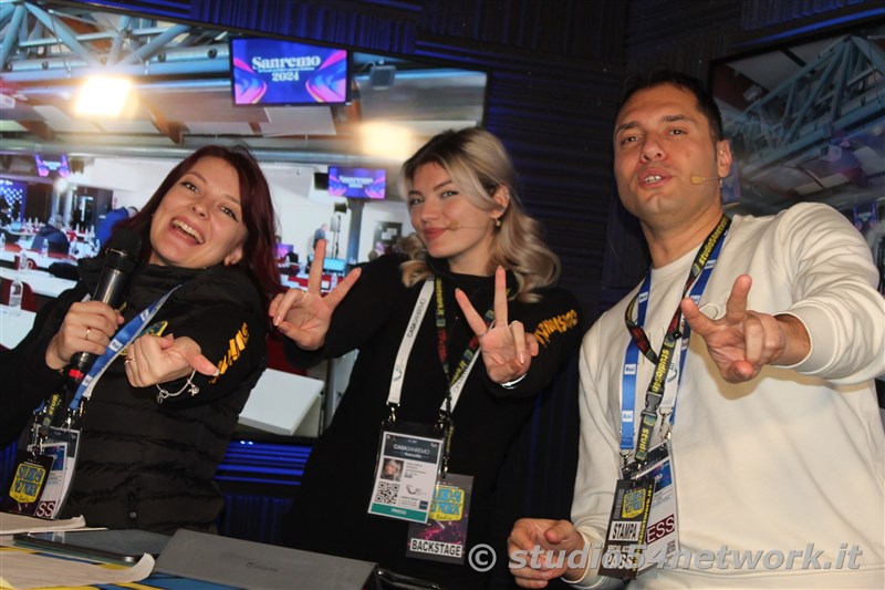 Sanremo 2024 su Studio54network, con Amadeus, Angelina Mango,Annalisa, Geolier con Studio54network, la Radio dei Grandi Eventi