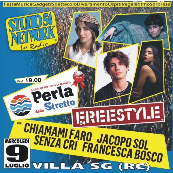 Per i 10 anni con Perla dello Stretto, è 54FreeStyle con Studio54network Per i 10 anni con Perla dello Stretto, è 54FreeStyle con Studio54network